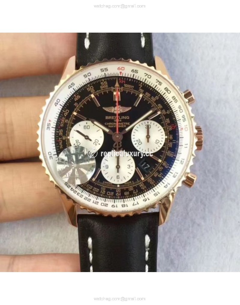 Breitling Navitimer 01 RB012012.BA49.435X.R20BA.1 JF Rose Gold Black 