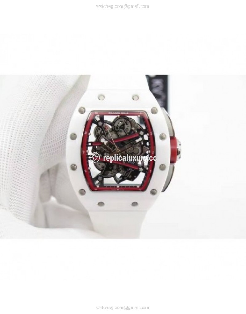 Richard Mille RM59-01M White Ceramic Red Skeleton 