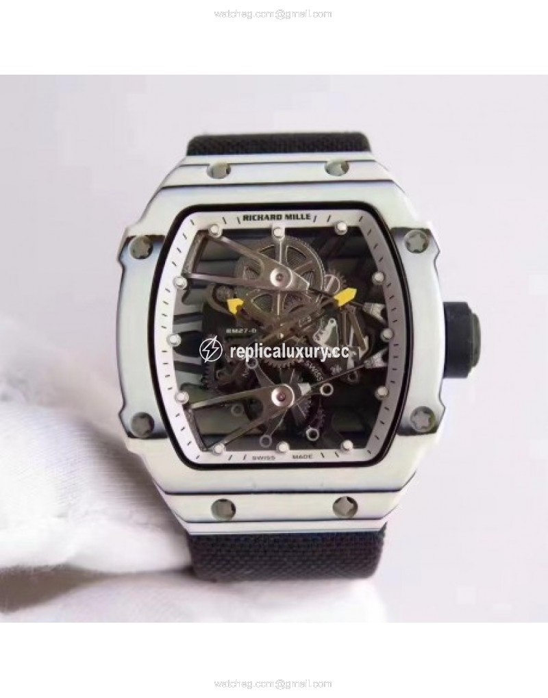 Richard Mille RM27-02 Rafael Nadal KV White Forged Carbon White Skeleton 