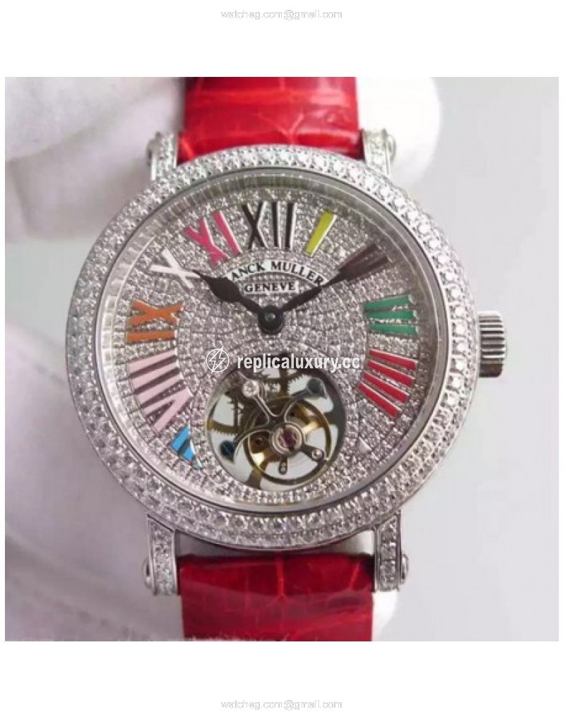 Franck Muller Color Dreams Tourbillon Imperial Stainless Steel & Diamonds Diamonds 