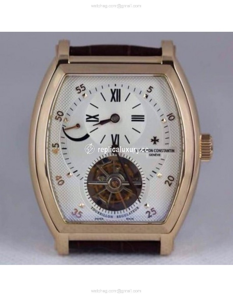 Vacheron Constantin Malte Regulator Tourbillon Rose Gold White 