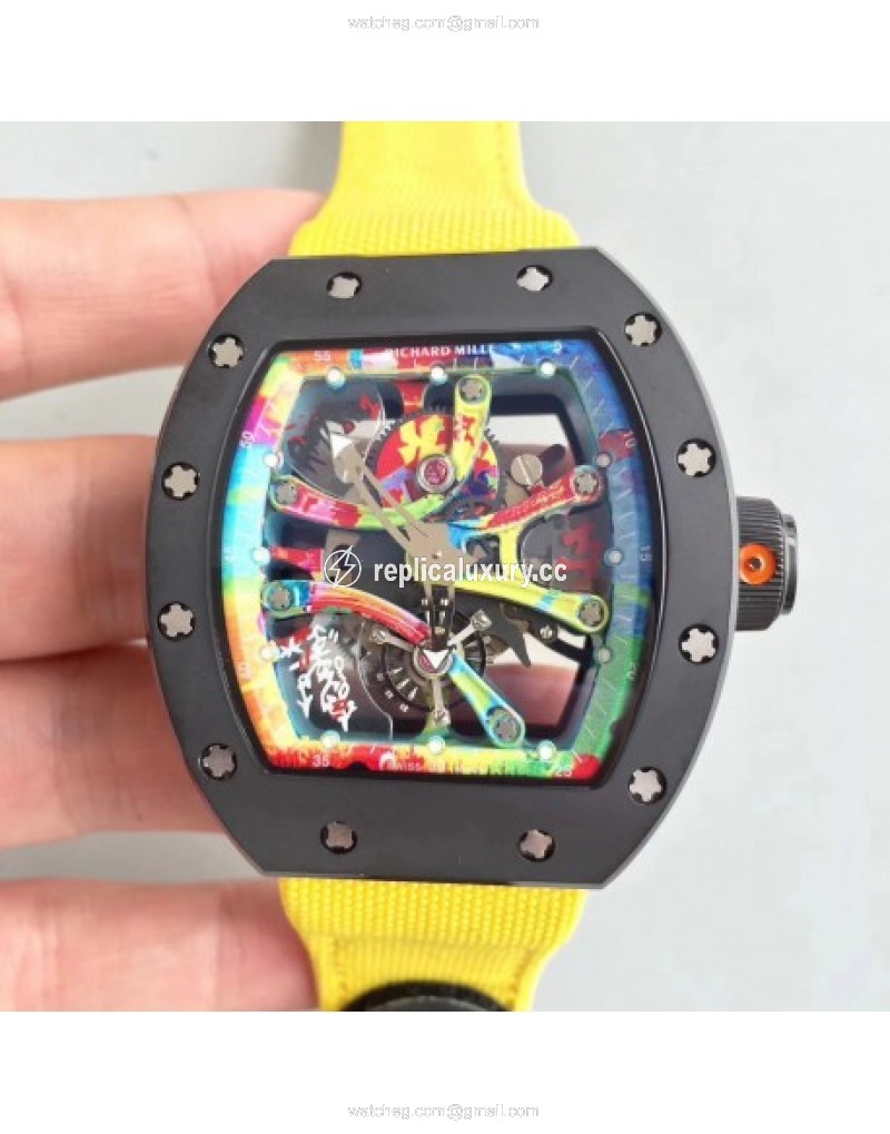 Richard Mille RM068-01 Tourbillon Kongo KV Ceramic Multicolored Skeleton 