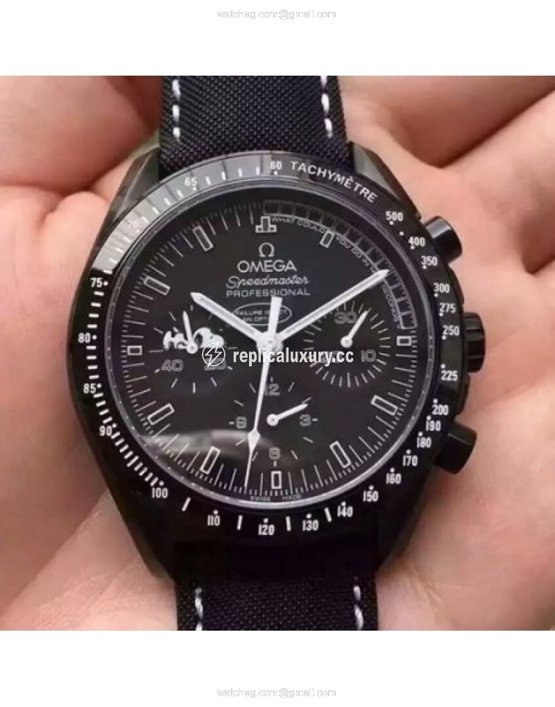 Omega Speedmaster Moonwatch Anniversary Silver Snoopy PVD Black 