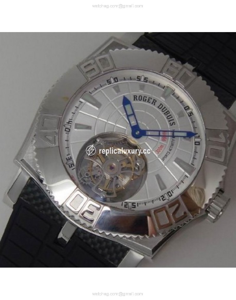 Roger Dubuis Excalibur Easy Diver Tourbillon Stainless Steel Silver 
