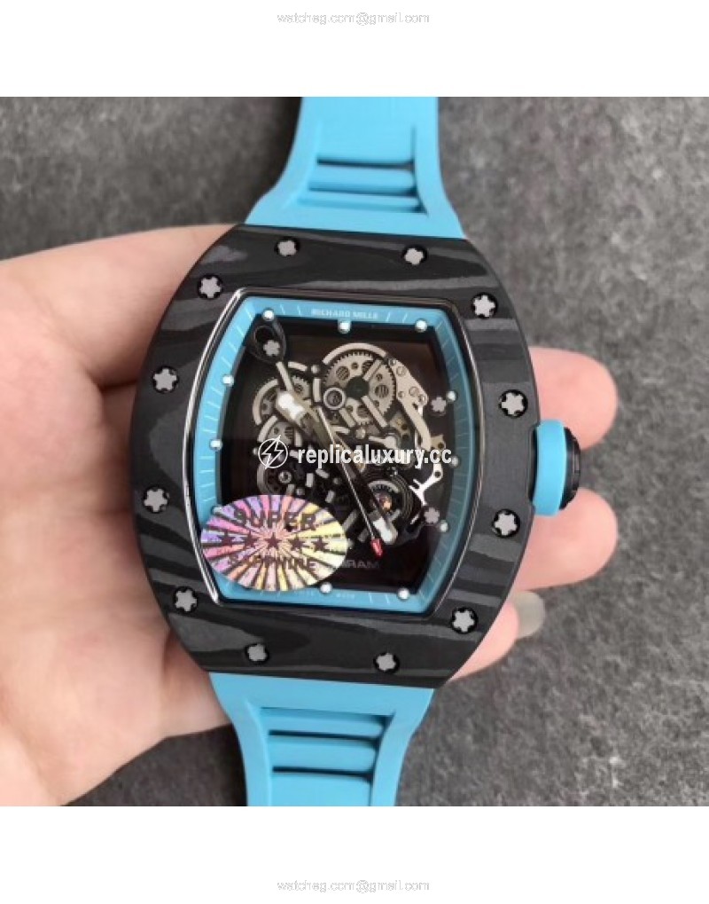 Richard Mille RM55 KV Forged Carbon Blue Skeleton 