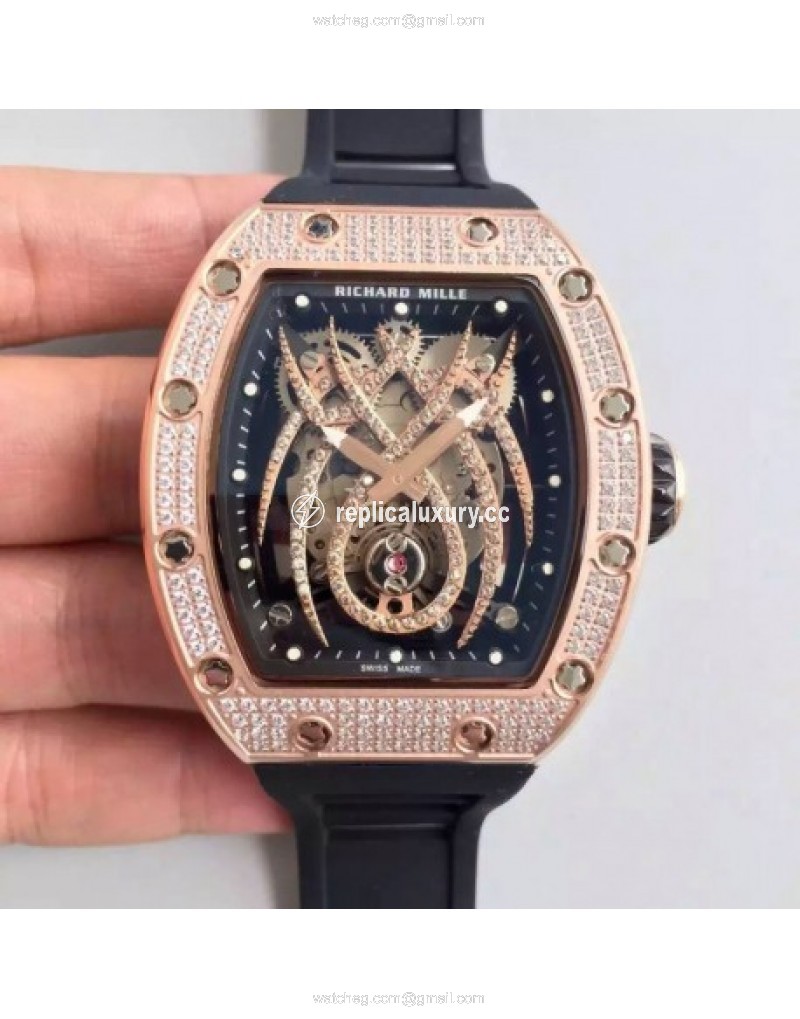 Richard Mille 19-01 SF Rose Gold & Diamond Diamond Spyder 