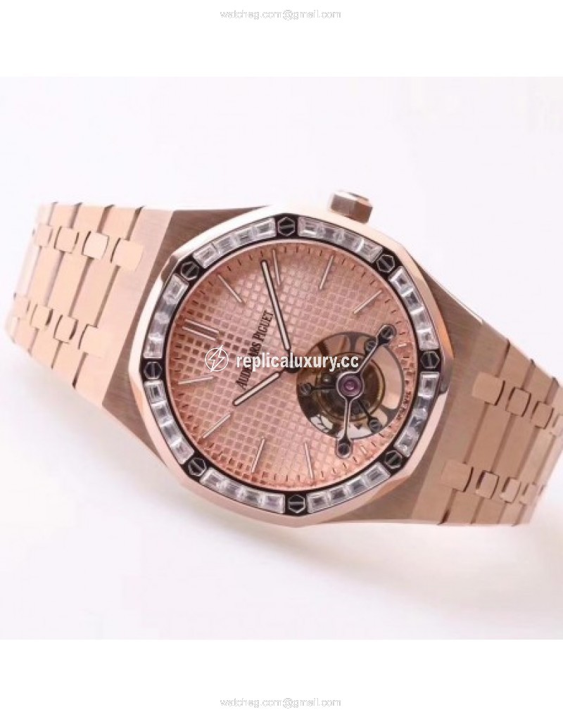 Audemars Piguet Royal Oak Tourbillon Extra Thin 26514 R8 Rose Gold & Diamonds Rose Gold 