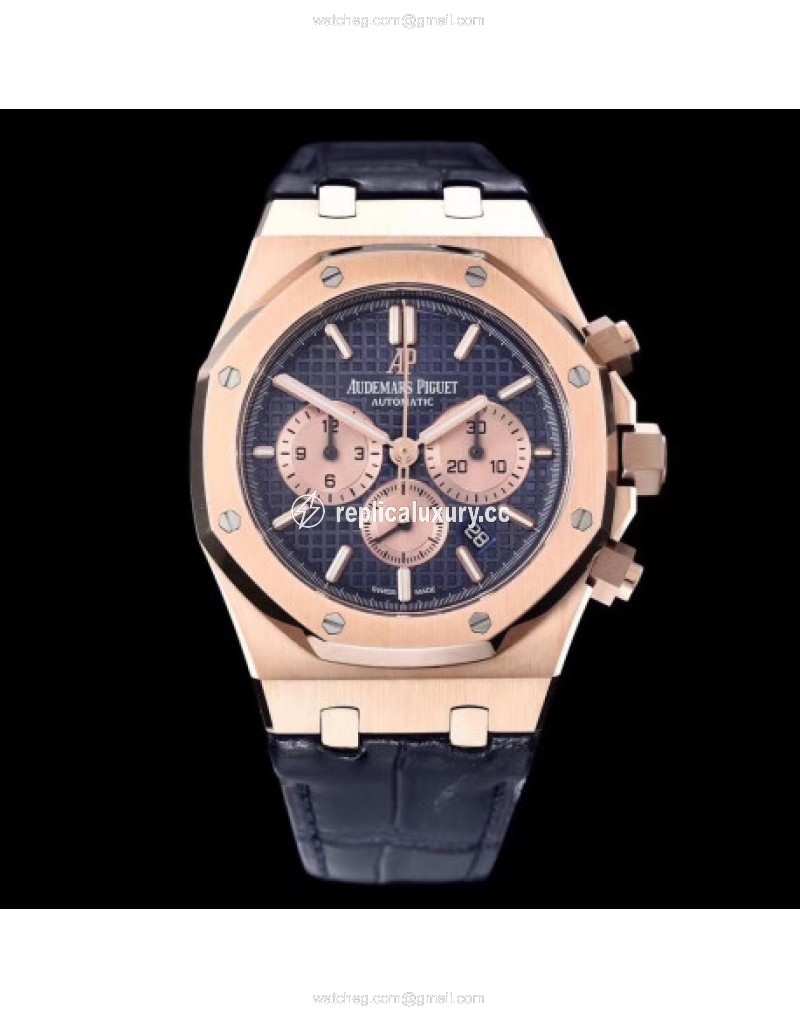 Audemars Piguet Royal Oak Chronograph 26331 OM Rose Gold Blue 