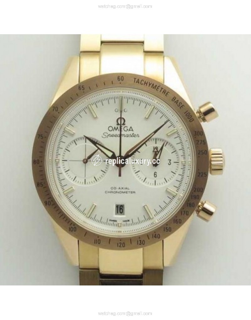 Omega Speedmaster ?57 Co-Axial Chronograph 41.5MM 331.50.42.51.02.002 OM Rose Gold White 