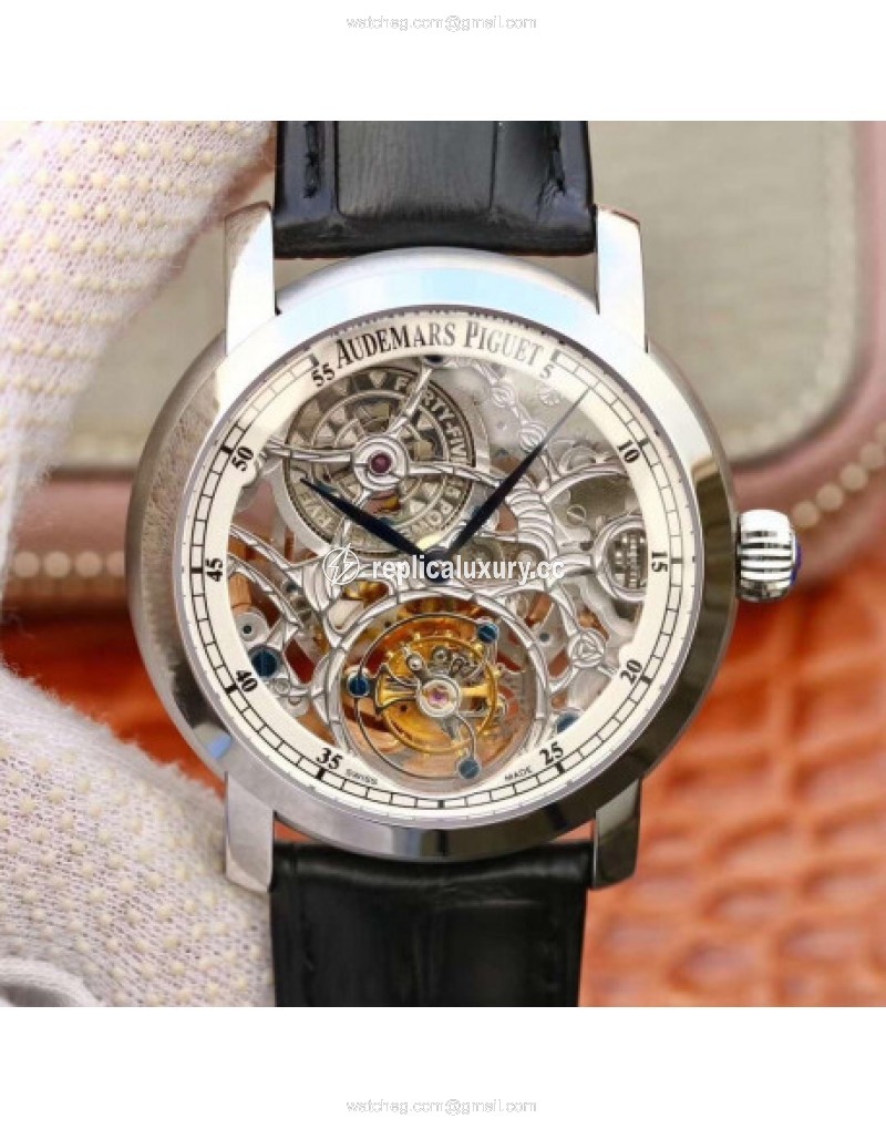 Audemars Piguet Jules Audemars Tourbillon 26357PT.ZZ.D028CR.01 Noob Stainless Steel White Skeleton 