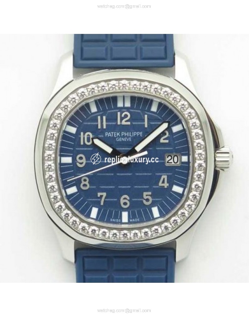 Patek Philippe Aquanaut Luce Ladies 5067A-025 JJ Stainless Steel & Diamonds Blue 