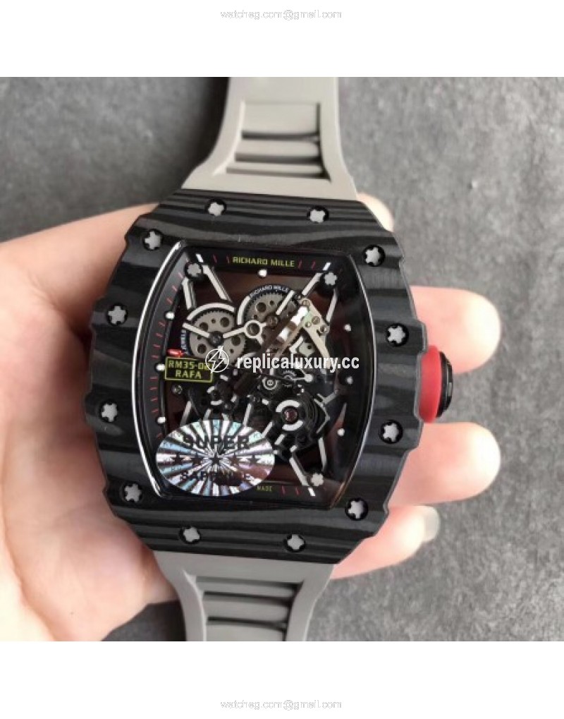 Richard Mille RM35-02 Rafael Nadal KV V2 Forged Carbon Black Skeleton 