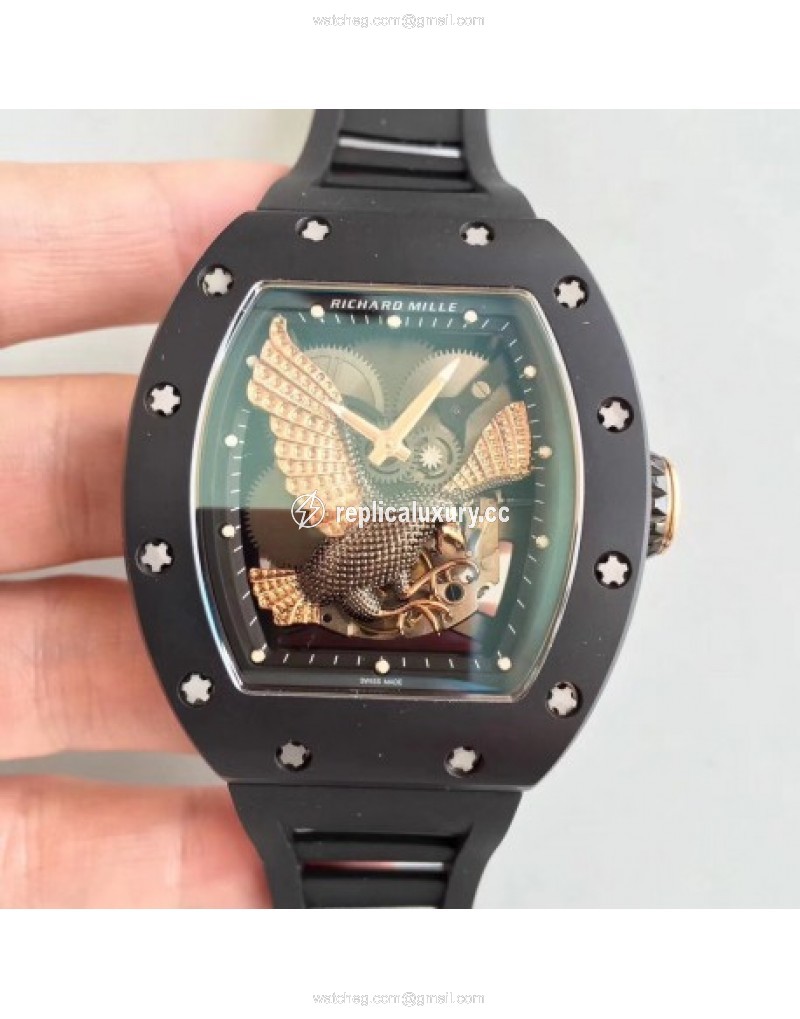 Richard Mille RM023 KV Ceramic Rose Gold Eagle Skeleton 