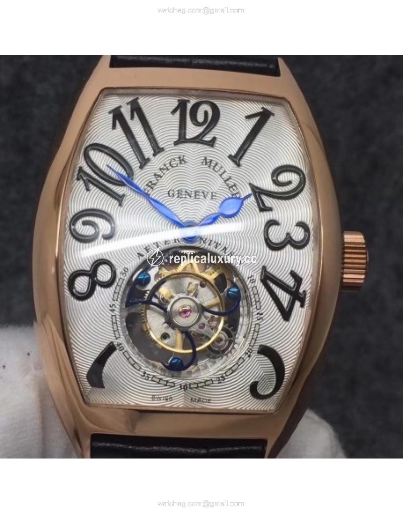 Franck Muller Cintree Curvex Imperial Tourbillon 8880 T FM Rose Gold Silver 