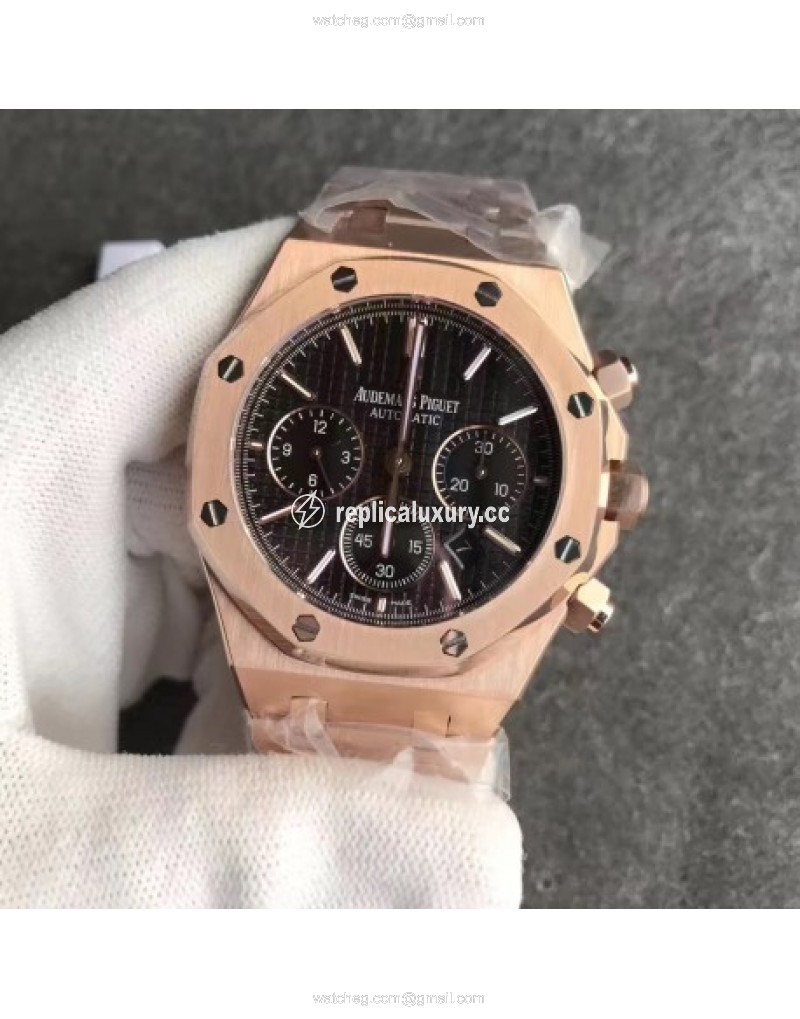 Audemars Piguet Royal Oak Chronograph 26331 JH Rose Gold Black 