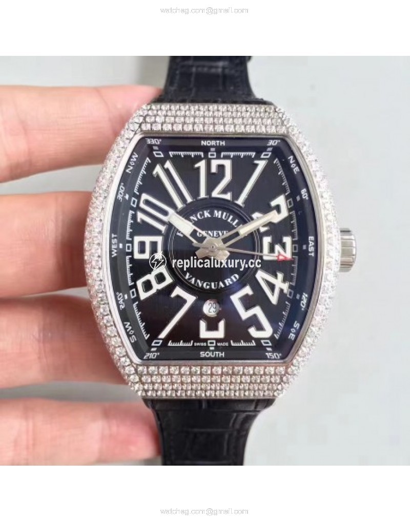 Franck Muller Vanguard V45 LE Titanium & Diamonds Black 