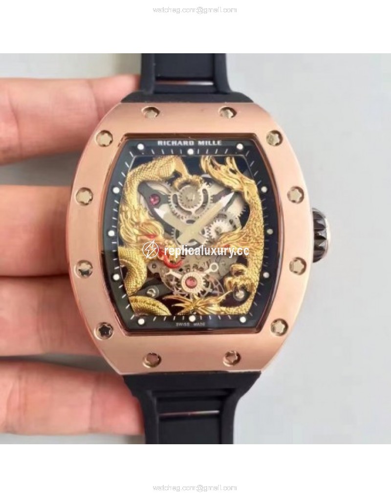 Richard Mille RM57-01 Jackie Chan Rose Gold Yellow Gold 