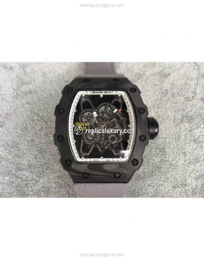 Richard Mille RM35-01 Rafael Nadal Forged Carbon Skeleton White 