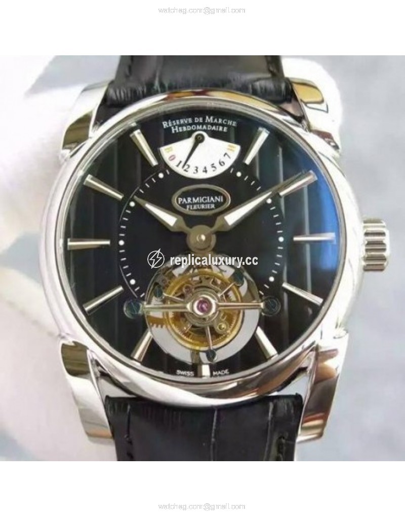 Parmigiani Fleurier Tonda Tourbillon Stainless Steel Black 