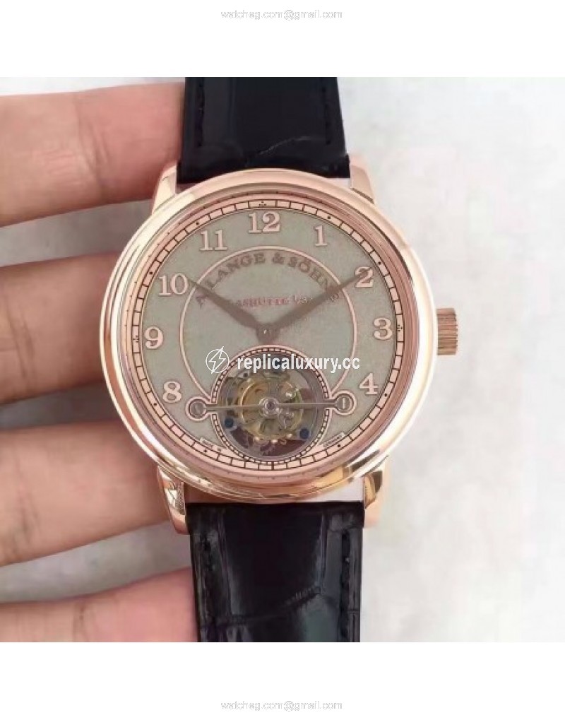 A. Lange & Sohne 1815 Tourbillon 730.032 LH Rose Gold Grey 