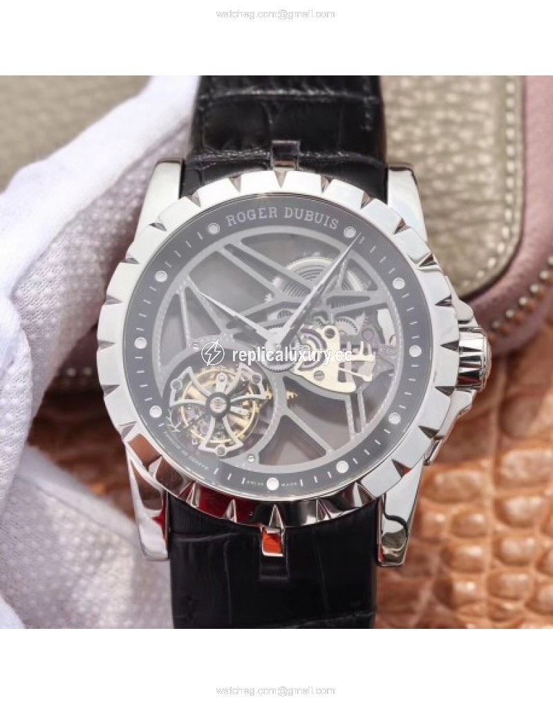 Roger Dubuis Excalibur Skeleton Flying Tourbillon RDDBEX0393 JB Stainless Steel Skeleton 