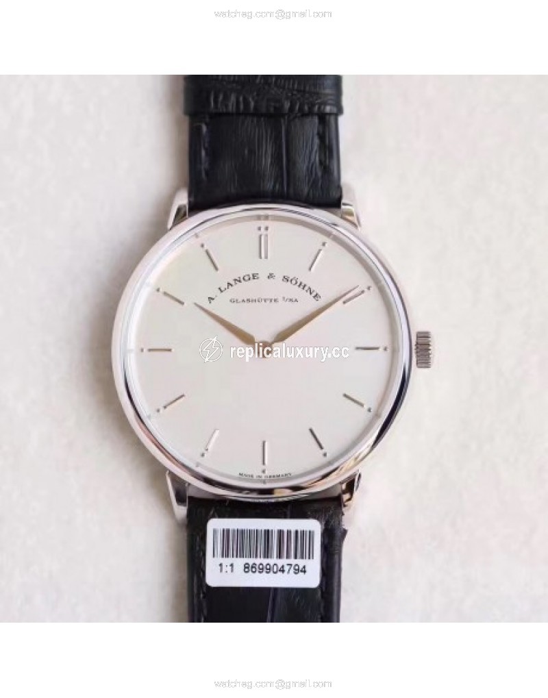 A. Lange & Sohne Saxonia Thin 211.026 V6 Stainless Steel White 