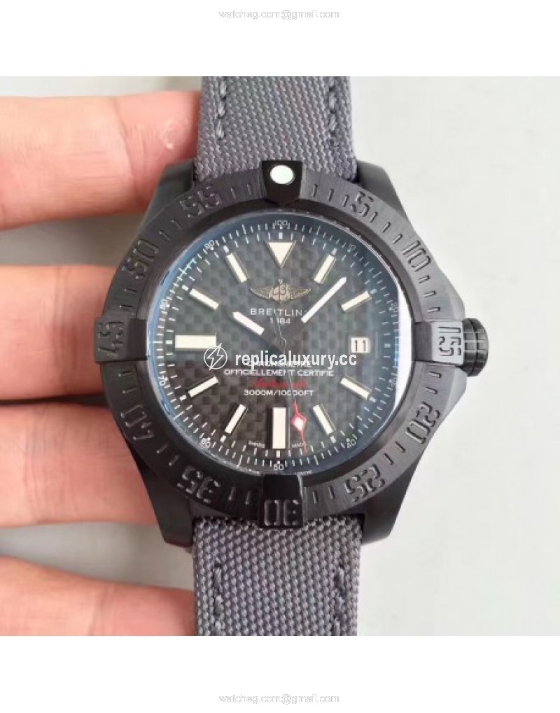 Breitling Avenger Seawolf II 75 Anniversary Army Air M17331 GF PVD Carbon Fiber 