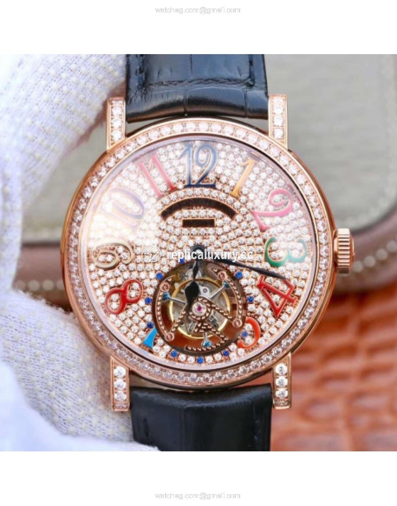 Franck Muller Round Color Dreams Tourbillon TWL Rose Gold & Diamonds Diamond 