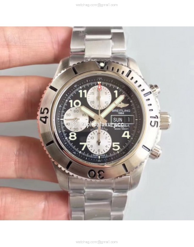 Breitling Superocean Chronograph Steelfish A13341C3/BD19/162A GF Stainless Steel Black 