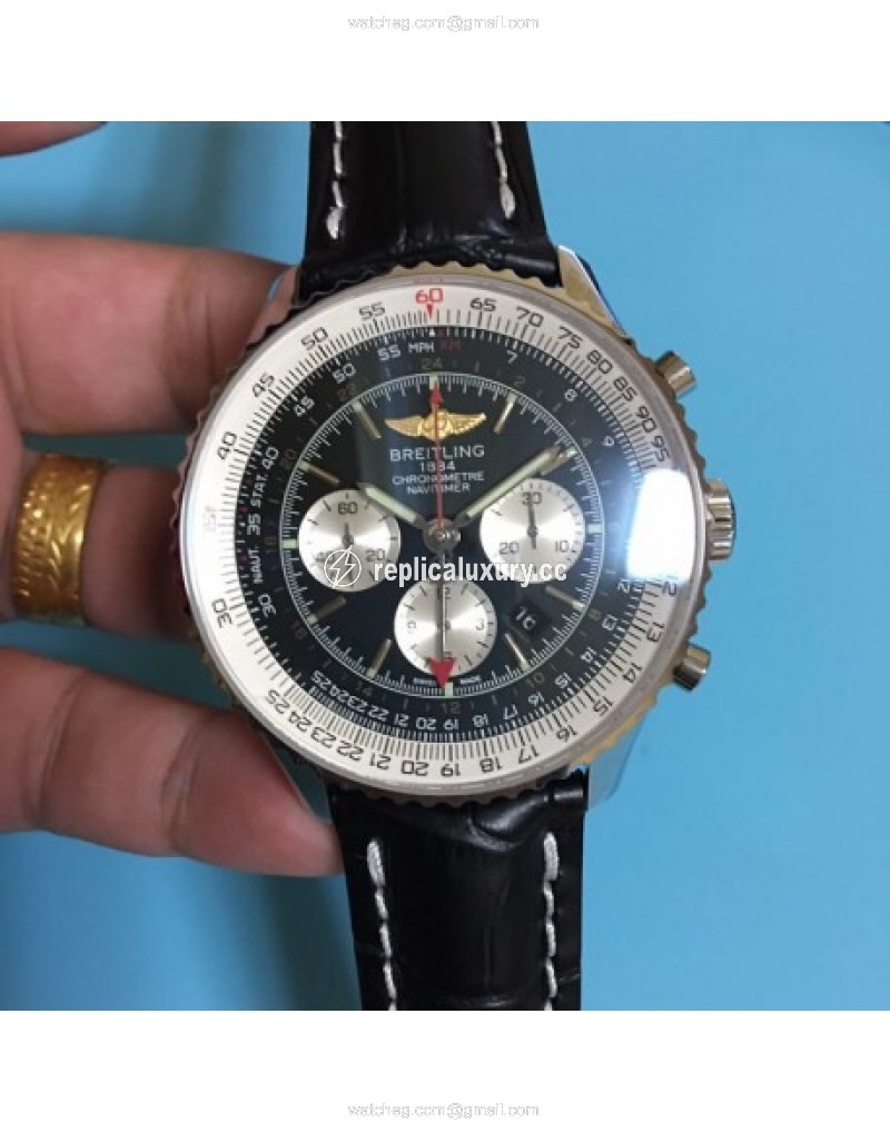 Breitling Navitimer GMT AB044121/BD24/441X/A20BA.1 JF Stainless Steel Black 