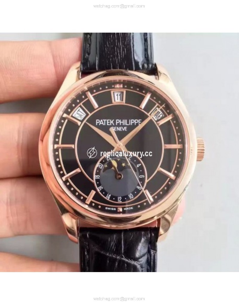 Patek Philippe Annual Calendar 5205R-010 Rose Gold Black 