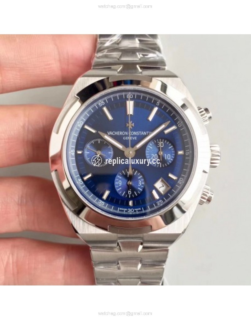 Vacheron Constantin Overseas Chronograph 5500V/110A-B148 JF Stainless Steel Blue 