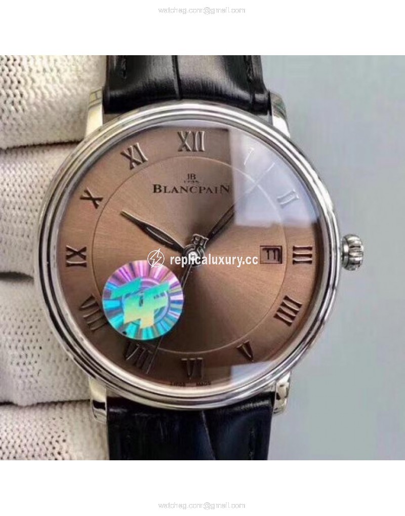 Blancpain Villeret Ultraplate 6651 ZF Stainless Steel Brown 