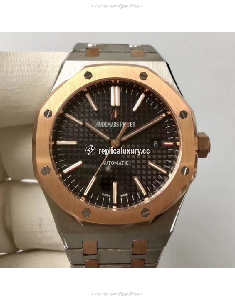 Audemars Piguet Royal Oak 15400 JF Stainless Steel & Rose Gold Black 