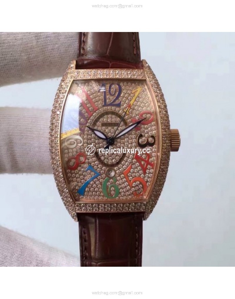 Franck Muller Color Dreams FM 5850 SC D CD 5N Rose Gold & Diamonds Diamonds 