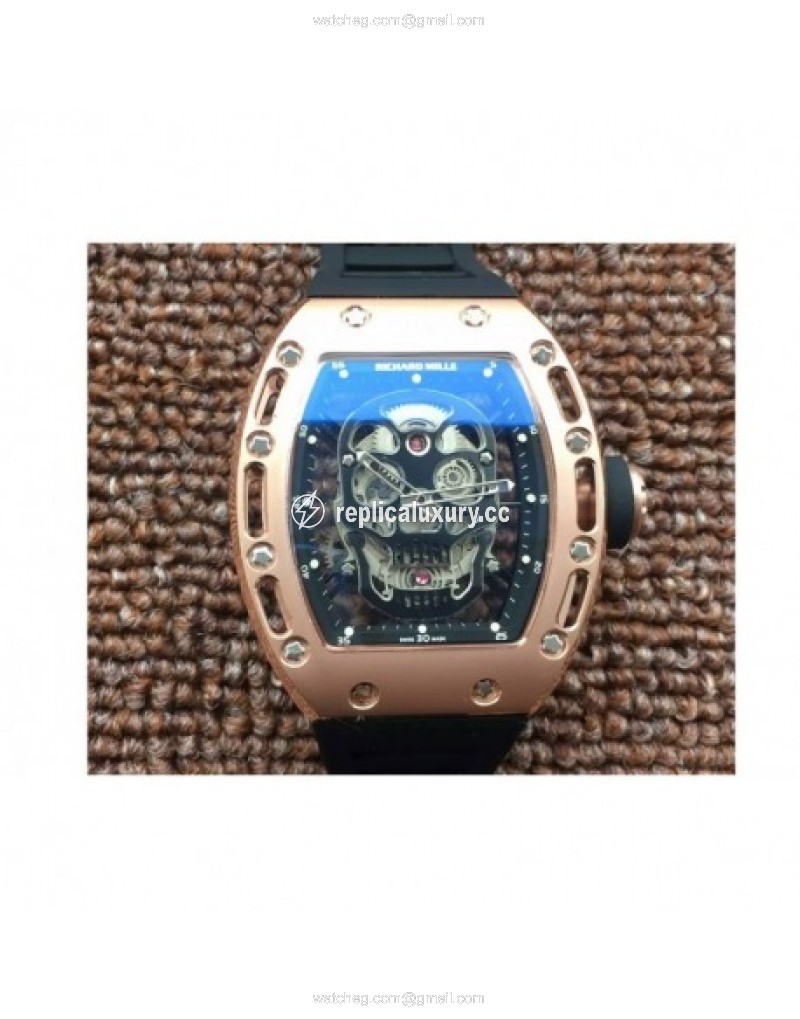 Richard Mille RM052 Rose Gold Black Skull 