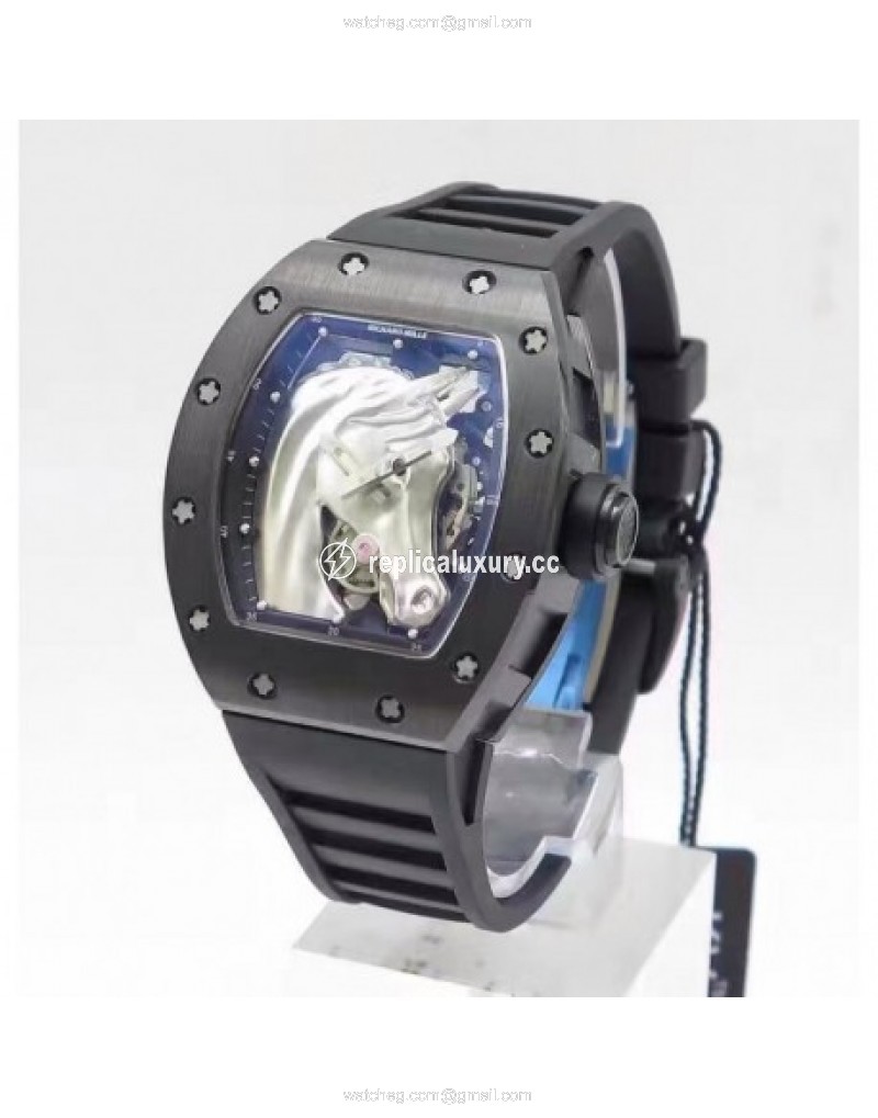Richard Mille Polo Club Saint Tropez RM052 KV Black Ceramic Silver 