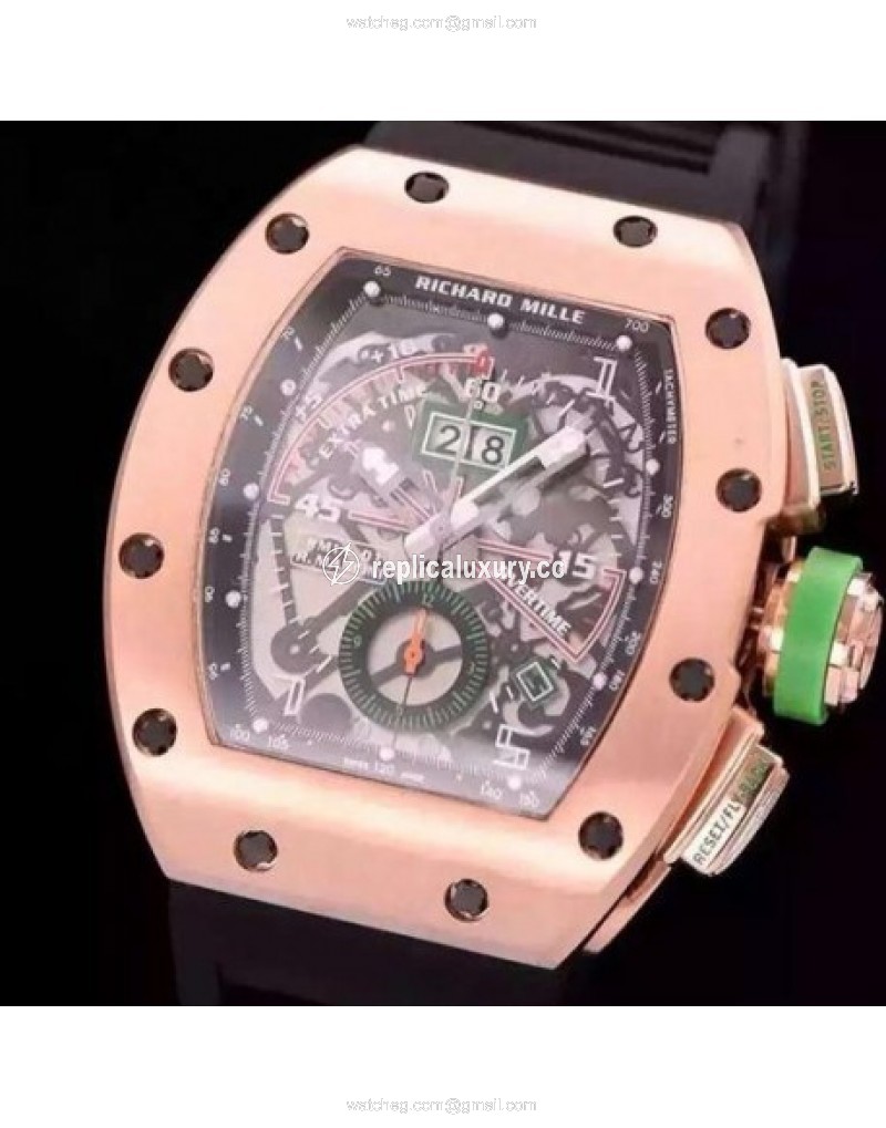 Richard Mille RM011-01 R Mancini Chronograph Rose Gold Black 