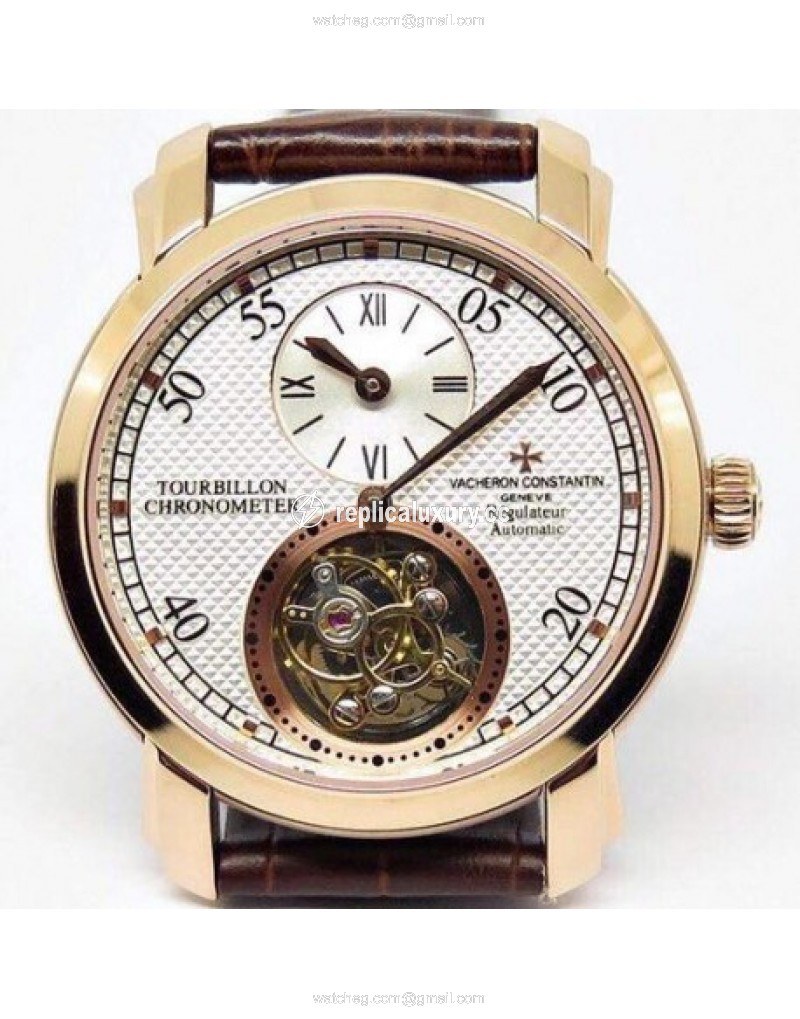 Vacheron Constantin Patrimony Carrousel Tourbillon Rose Gold White 