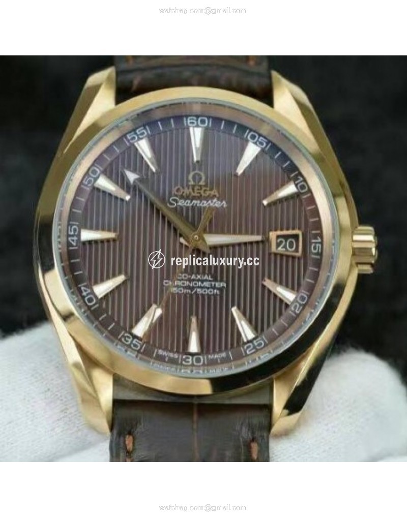 Omega Seamaster Aqua Terra 150M 41MM Rose Gold Brown 
