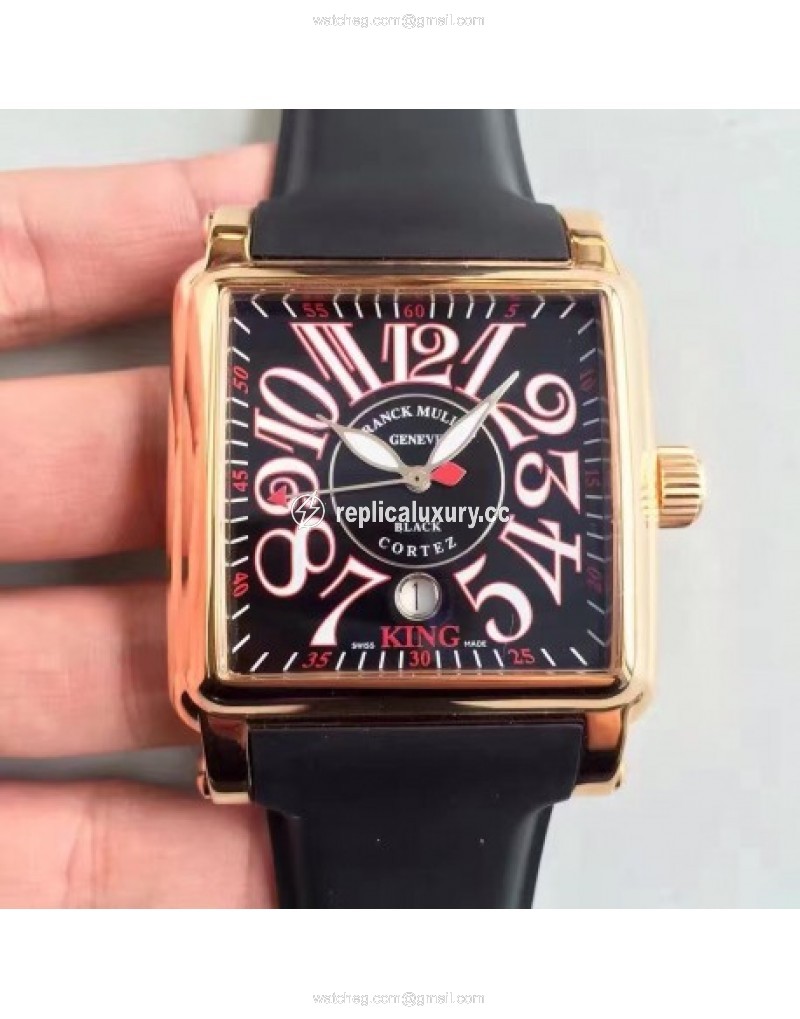 Franck Muller Conquistador Cortez King 10000KSC ZX Rose Gold Black & Red 