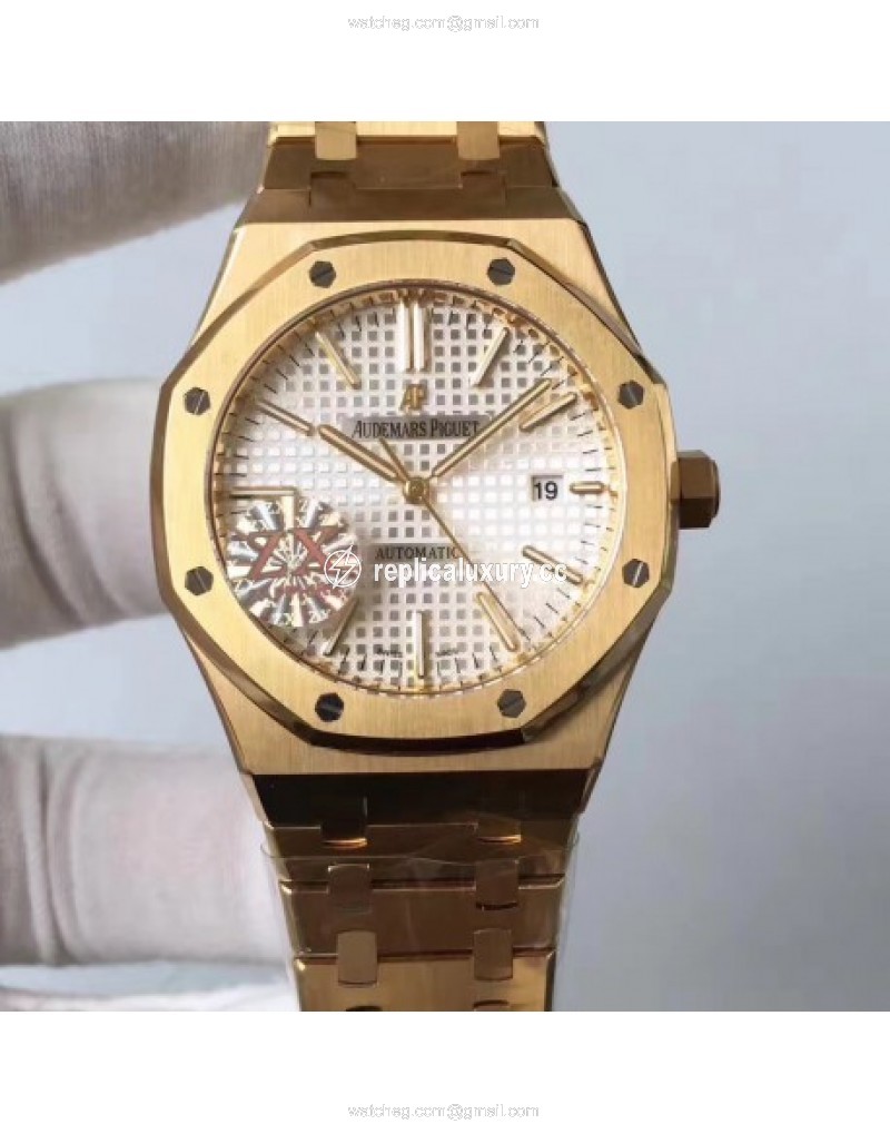 Audemars Piguet Royal Oak 15400 ZX Yellow Gold Silver 
