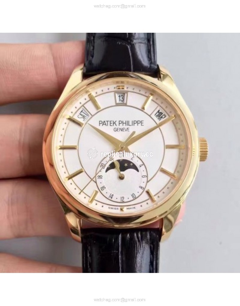 Patek Philippe Annual Calendar 5205G-001 Yellow Gold White 