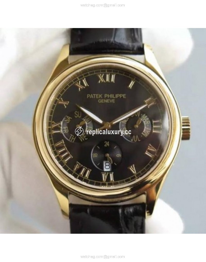 Patek Philippe Annual Calendar 5035J Yellow Gold Black 