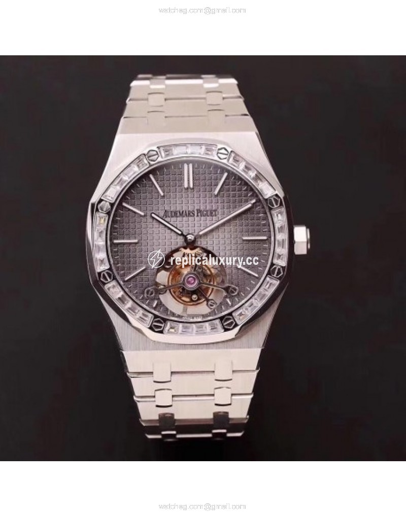 Audemars Piguet Royal Oak Tourbillon Extra Thin 26516 R8 Stainless Steel & Diamonds Anthracite 