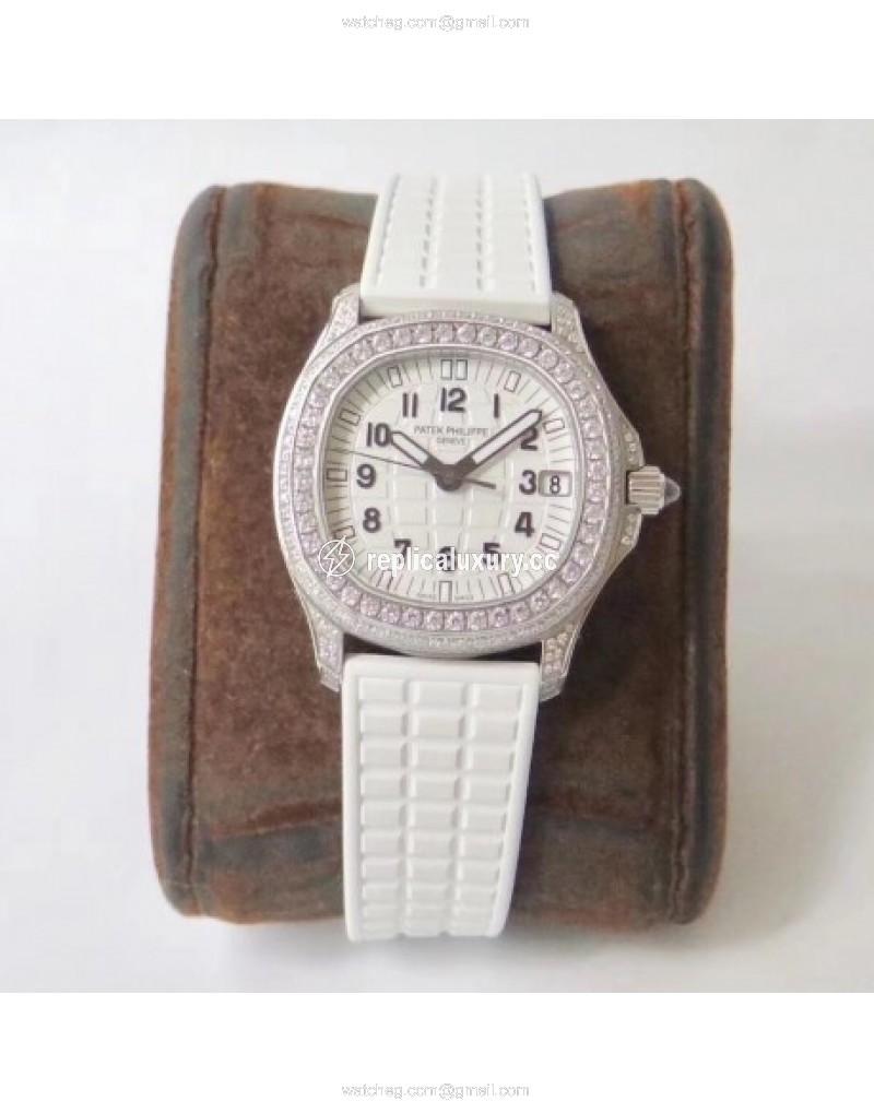 Patek Philippe Aquanaut Luce Ladies 5067 PP Stainless Steel & Diamonds White 