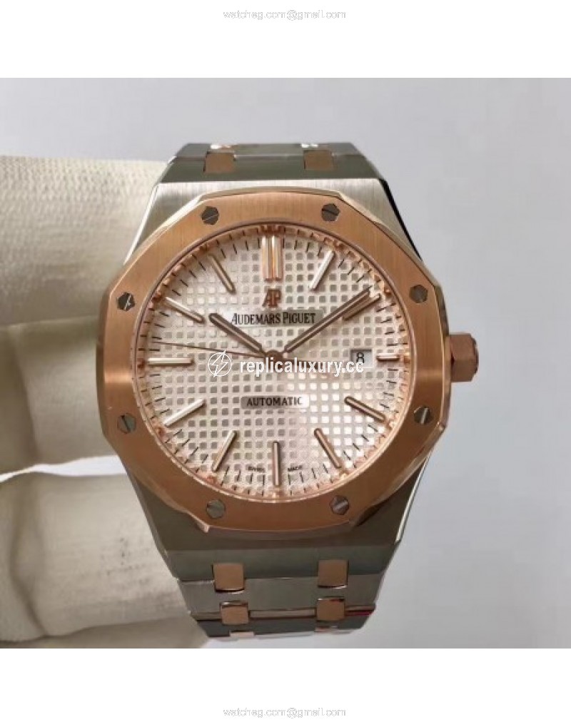 Audemars Piguet Royal Oak 15400 JF Stainless Steel & Rose Gold Silver 