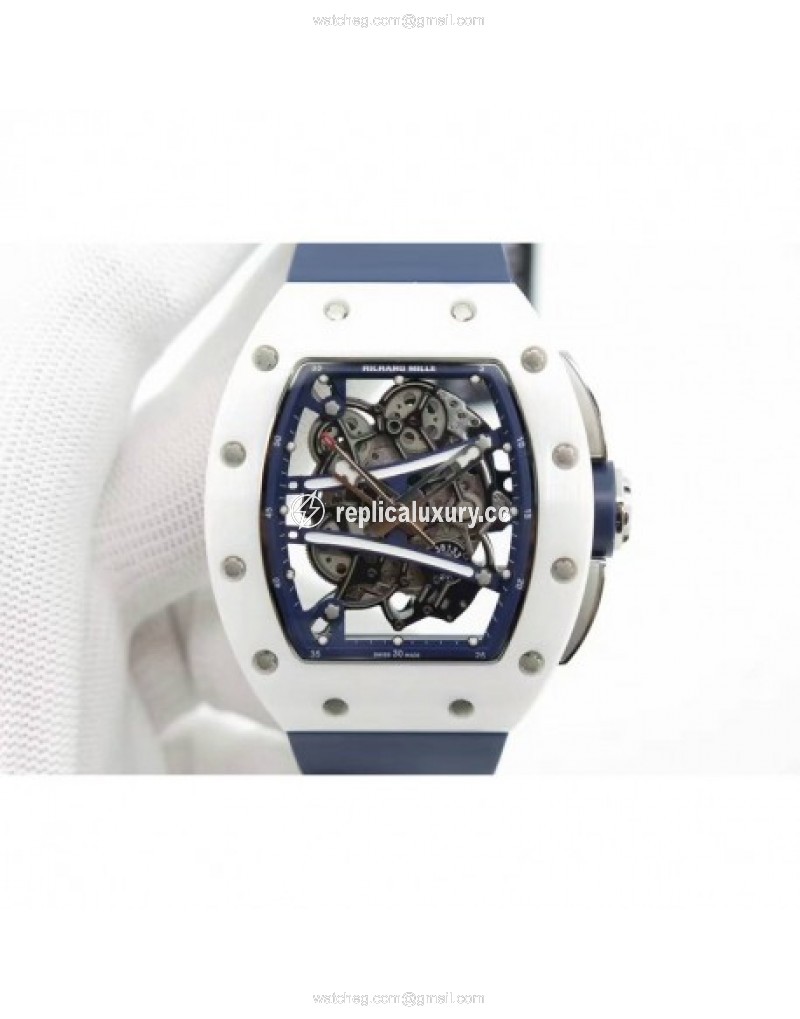 Richard Mille RM59-01M White Ceramic Blue Skeleton 