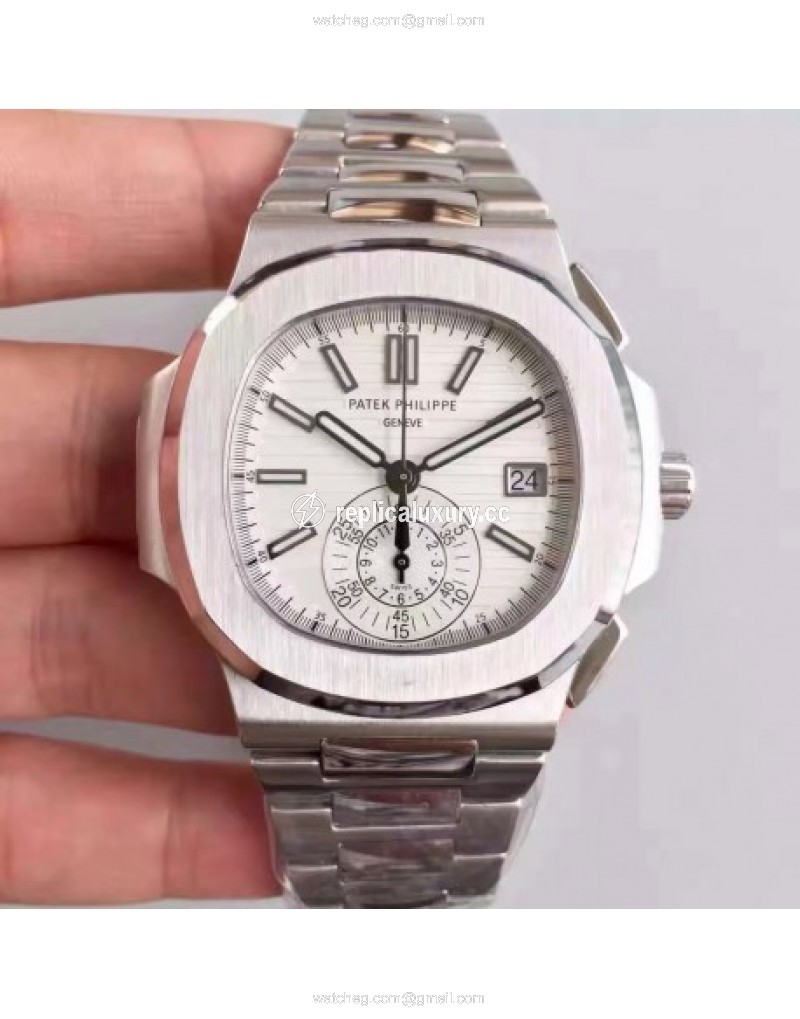 Patek Philippe Nautilus Chronograph 5980 JF Stainless Steel White 