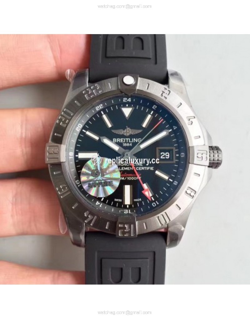 Breitling Avenger II GMT A3239010/BF04/109W/M20BASA.1 GF Stainless Steel Black 